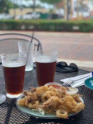 Calamari and Duke's Cold Nose Brown Ale out of Jacksonville, Florida