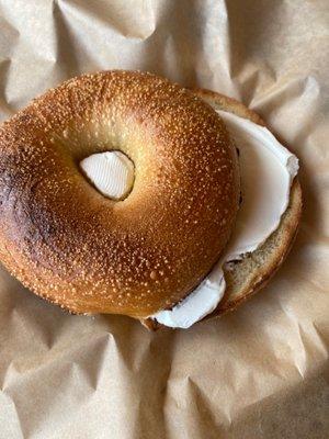 it's a plain bagel! so good!