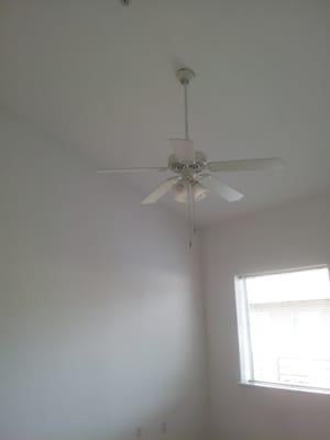 Unit 5 - Ceiling fans in bedroom and living area