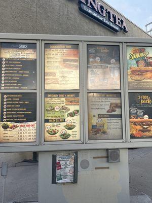 Menu board in drive thru