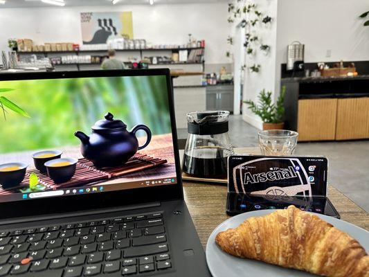 Pourover and Croissant