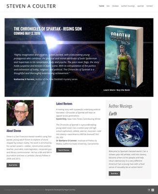 home page for Steven Coulter - author