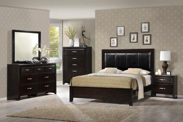 Black Bedroom set $699.00 & Chest $249.00. Mattress Available.