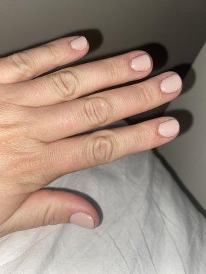 Basic polish manicure