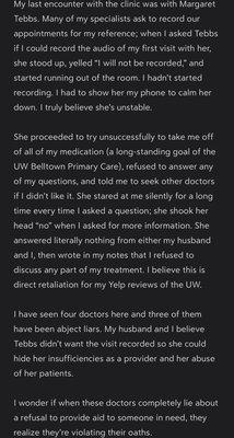 Tebbs wanted me in sudden opiate withdrawal while I was in a convulsive spinal crisis in-hospital. The hospital intervened bc that's illegal