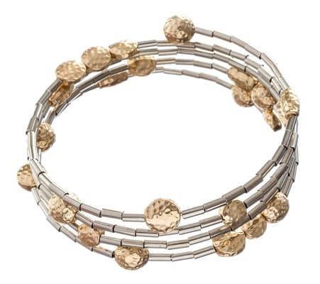 Silver and Gold Barcelona Wrap Bracelet