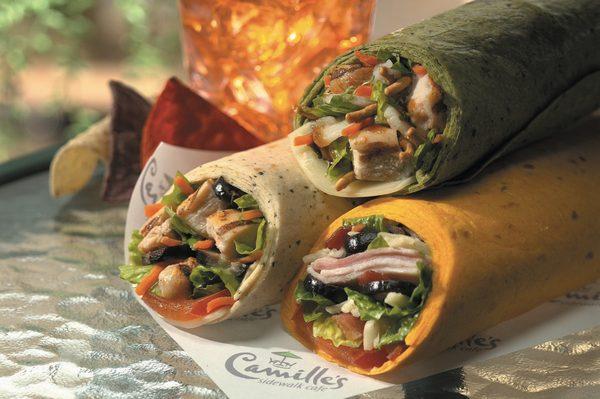 Cold wraps made with fresh ingredients.