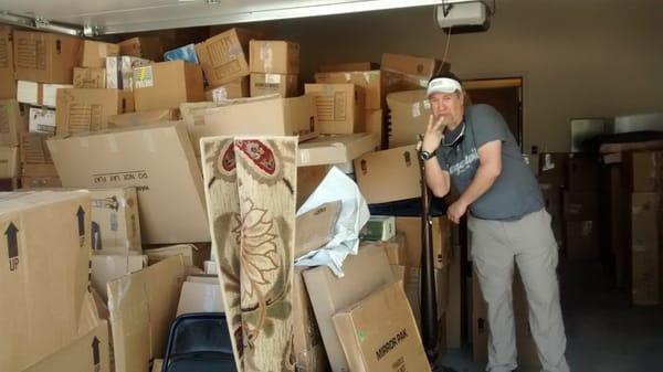 Alot of boxes packed, loaded and unloaded. Give us a call for all your moving needs. No job too big or small!!!