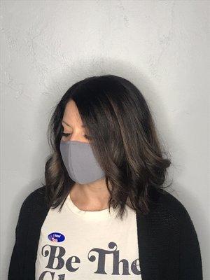 Deep Brunette Balayage by Megan Van Vleet