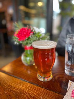 Blood Orange beer with Christmas flair.