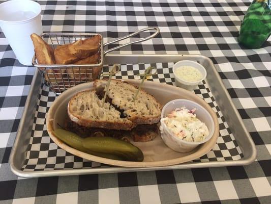 Beef brisket sandwich