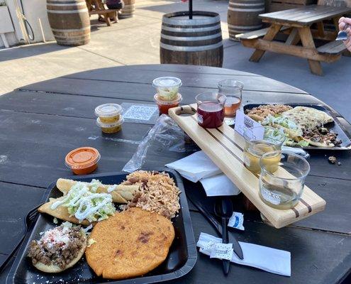 Combo Plates and a cider sampler -- excellent!