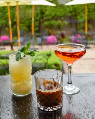 Creative cocktails on the patio.