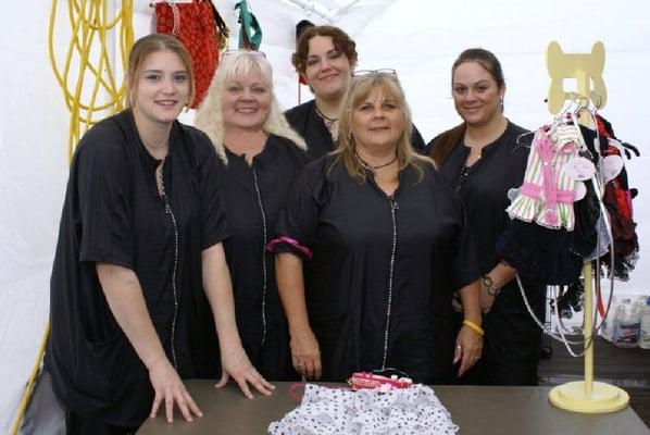 Bark Avenue Pet Care Specialists backstage during the Dillards and Bark Avenue Salon, Fashion Show