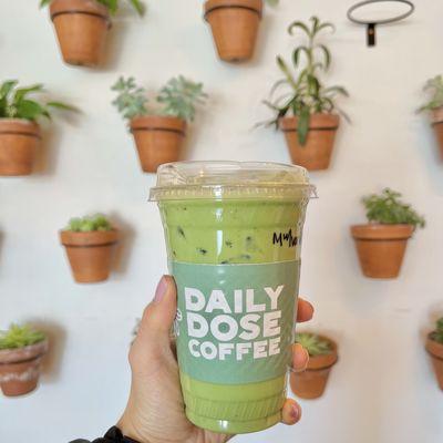 Iced Matcha Latte with Vanilla