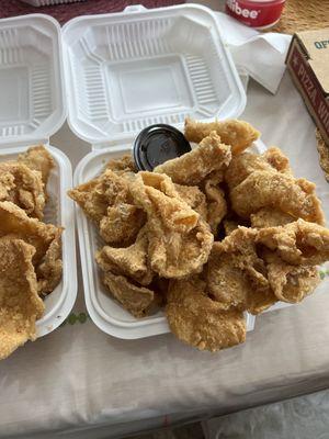 Fried chicken skin