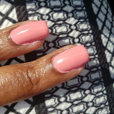 Here's a close up on the horrible gel polish results.