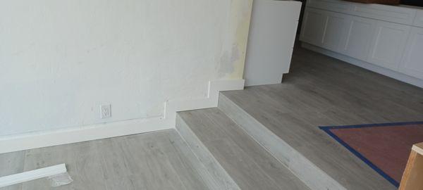 Floor molding and painting