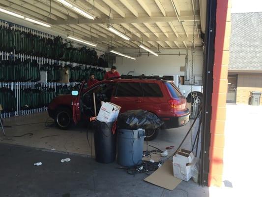 New windshield getting put in on my car by these guys here in Santa Rosa CA. Recommend them because they are Diamond certified.