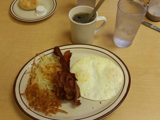 Breakfast special - $6.49.  Also comes with biscuit and gravy.