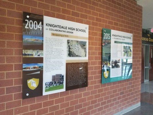 Knightdale high school wall of honors plaques