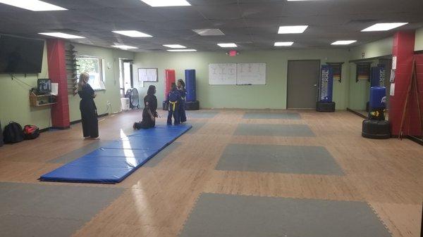 1200 sqf of mated training space.