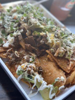 Chilaquiles w/ Birria mid section