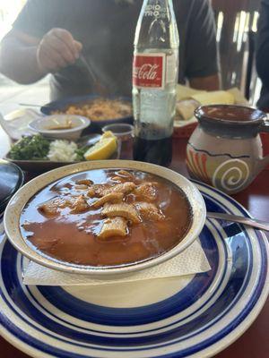 Menudo and champurrado.