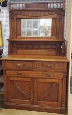 Beautiful Antique Sideboard with Original Mirror!
$800