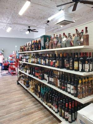 Wide selection of beers and wines,  Store is very neat and organized.