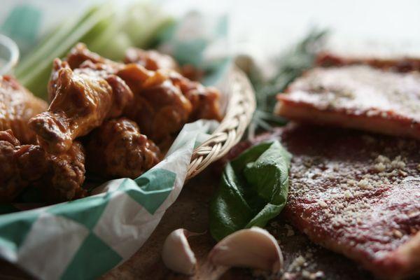 Slacks Wings and Pizza