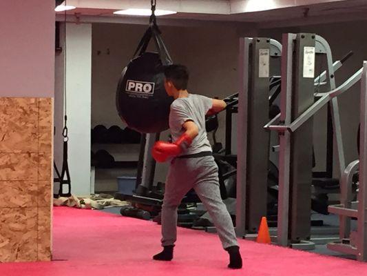 My son, James, training with Daniel Hernandez at the Vault MMA and Fitness. He loves it so much and it has made him so much more confident.