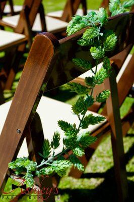 Fruitwood folding chair.