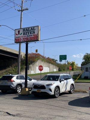 Sign in parking lot