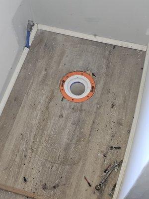 Toilet flange for a bathroom Toilet