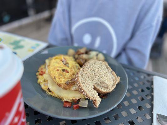 Omelette with potatoes