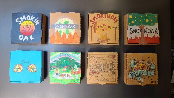 Decorated Pizza Boxes  10-18-2023