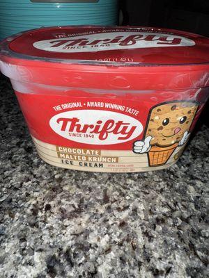 Thrifty's Chocolate malted crunch half gallon