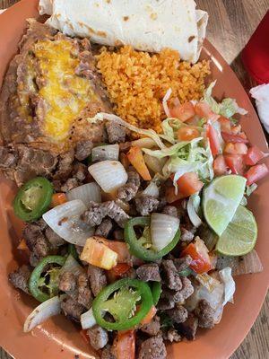 Steak Ranchero plate.