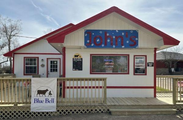 John's Hamburger and Ice Cream store front.