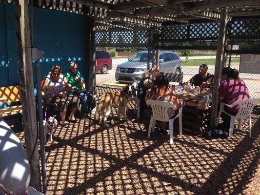 Pups and people alike are welcomed at our Annual May Hamburger Feed Fundraiser