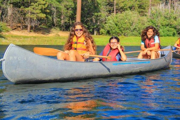 Canoeing and Lake at Jewish Summer Camp in Big Bear, CA