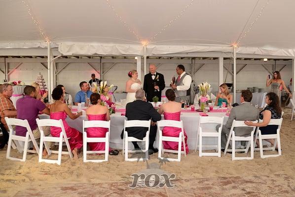 Wedding Reception best man toast at the Indian River Life Saving Station in Rehoboth Beach DE