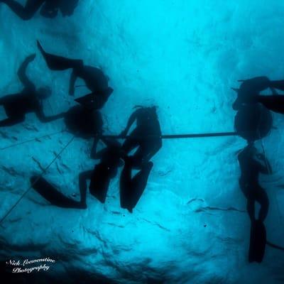 Underwater shot of one of my freediving classes