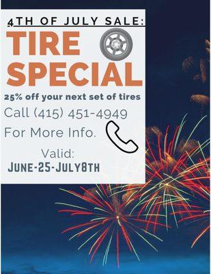 4TH OF JULY SPECIALS!