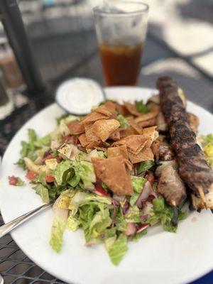 Mixed Kabab with double salad.