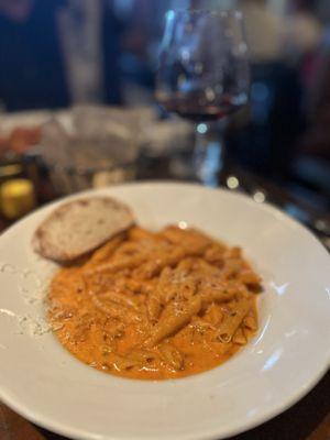 Penne with cream vodka sauce