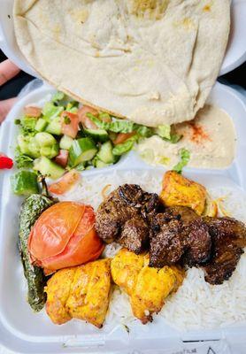 Hummus Beef and Chicken Combo