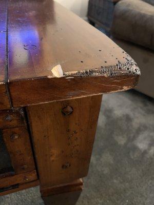 Chipped furniture