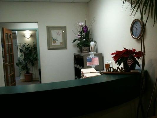 The front desk